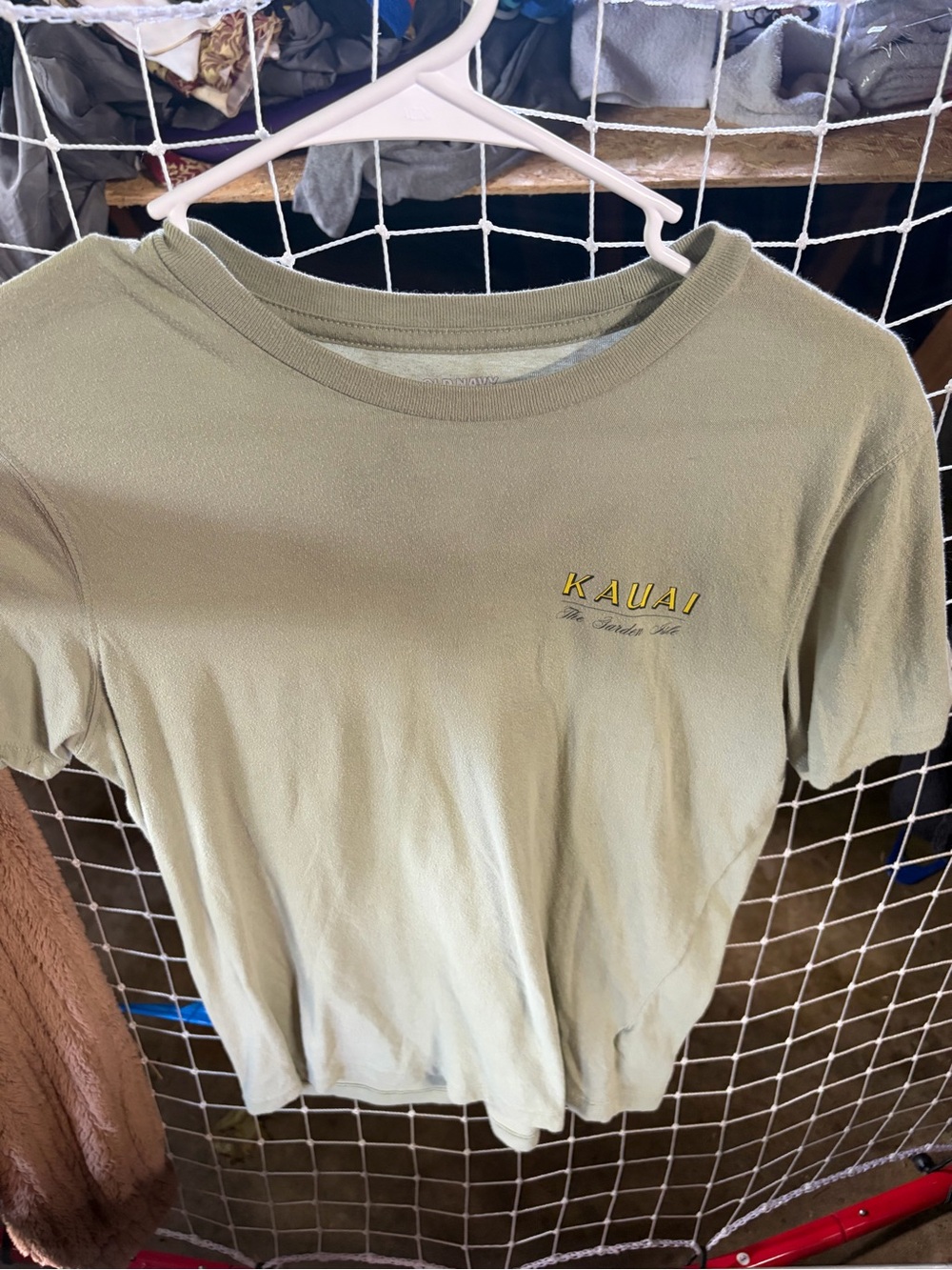 Old Navy Olive Green Crewneck Tee with Subtle Script
